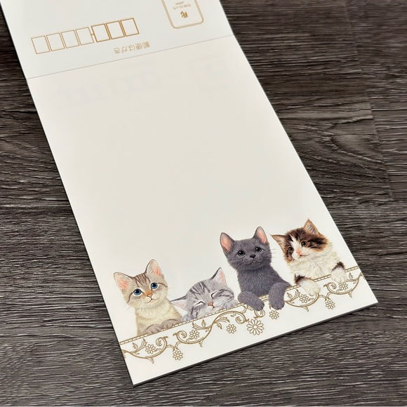 Kittens Cat Travel Postcard Set ❘ Card (contains 8 sheets of 2 kitten patterns) - Picture 3 of 7